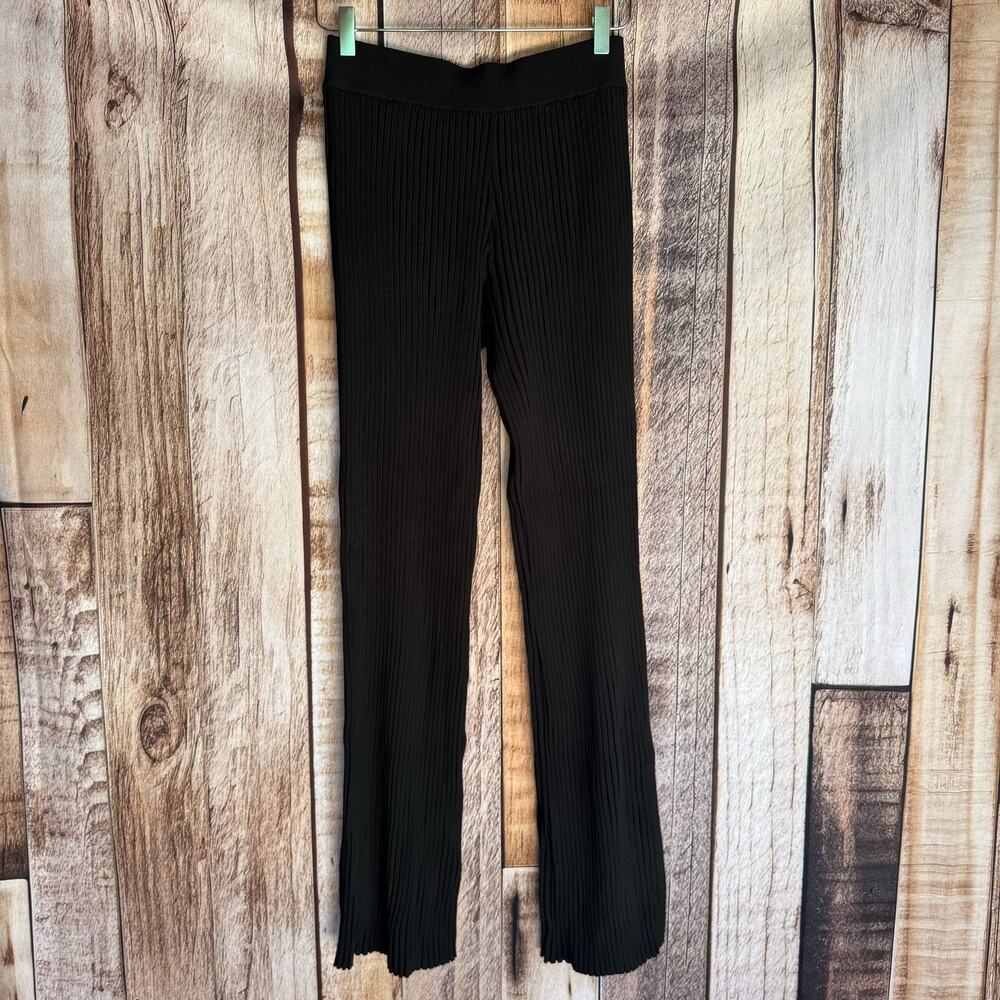 Helmut Lang Pants Black Pleated Knit Medium Luxury Capsule Versatile Minimalist